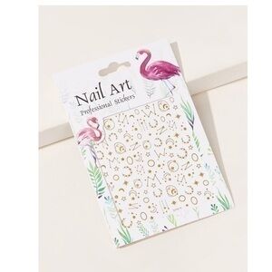 💋 3D Star & Moon Pattern Nail Sticker 1sheet